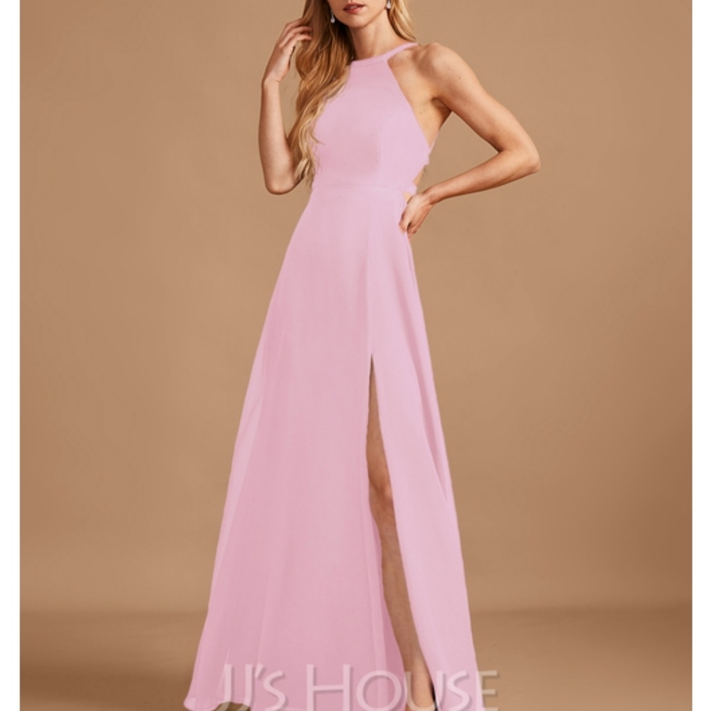 Long pink dress